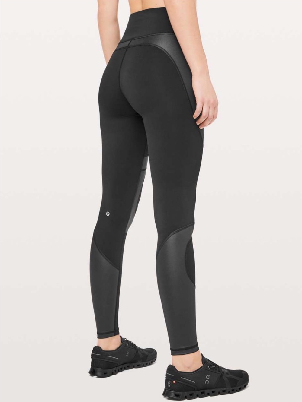 lululemon athletica Black Paneled High-Rise Leggings